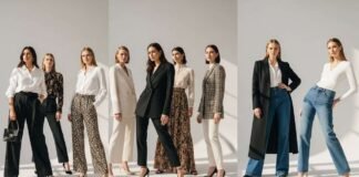 Types of Fashion Styles Female for Effortless Elegance Modern fashion styles female showcase in a bright, elegant studio