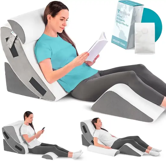 Orthopedic Bed Wedge Pillow Set 4PCS