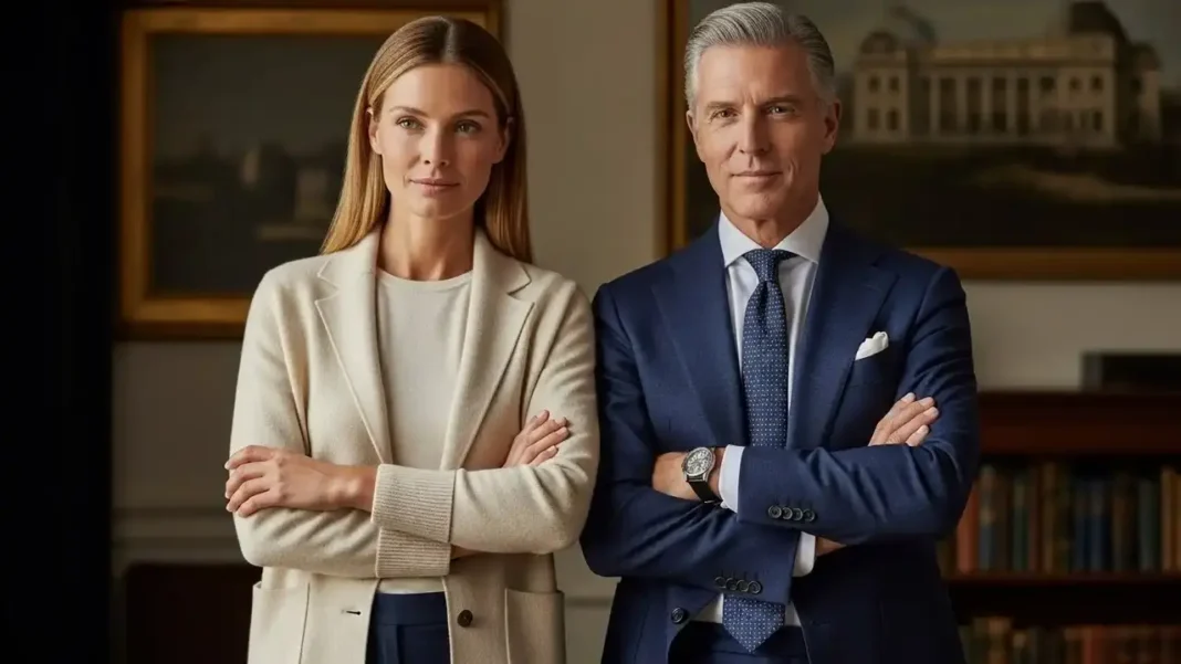 woman and man wearing timeless old money outfits