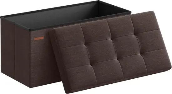 30 Inches Folding Storage Ottoman Bench