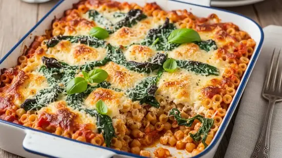 Baked Acini Di Pepe with Ricotta and Spinach