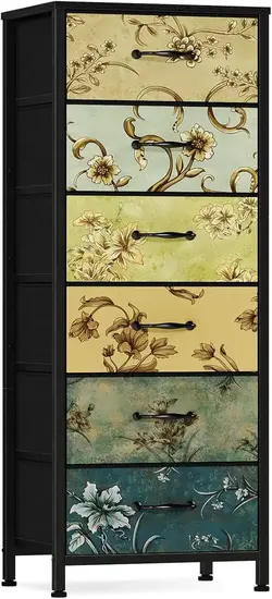 Furnulem Tall 6 Drawers Dresser