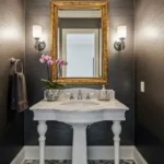 Luxury powder room interior