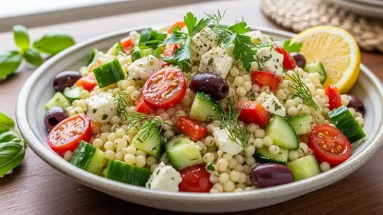 Mediterranean Acini Di Pepe Salad
