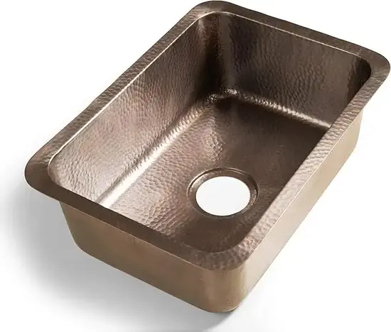 Monarch Abode 21-inch Hand Hammered Pure Copper Milan Dual Mount Drop in Kitchen Sink