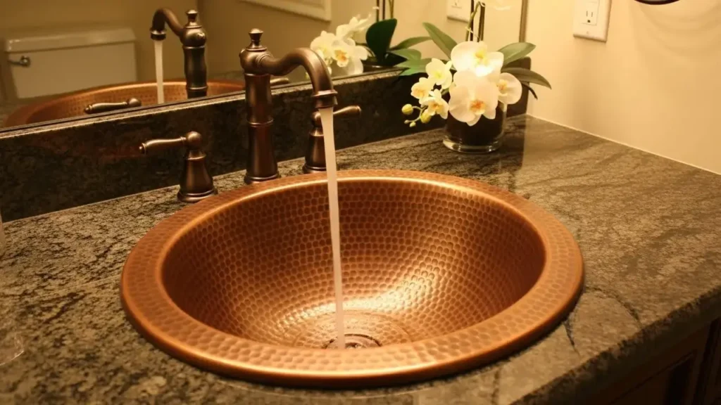 Elegant Hammered Copper Sinks for Lasting Beauty (Why They Shine) 4 luxury kitchen featuring a hammered copper sink