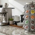 Perfect Coffee Pod Holder for Countertop Organization (Top Picks) modern kitchen countertop with a stylish coffee pod holder for countertop