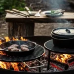 Powerful Open Fire Cooking Equipment for Authentic Flavor outdoor cooking scene featuring premium open fire cooking equipment