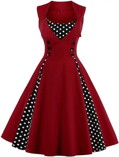 KILLREAL Women's Polka Dot Retro Vintage Style