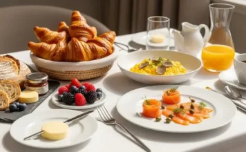 A beautifully styled table featuring Luxury Breakfast Recipes