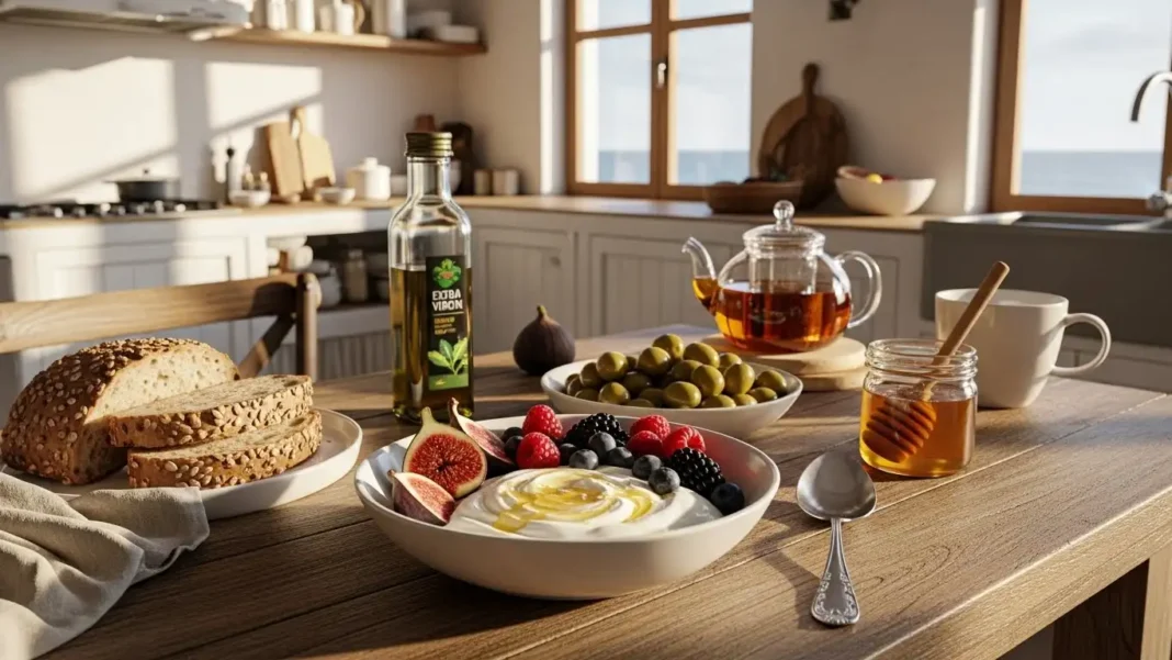 Bright Mediterranean-inspired breakfast table