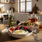 Bright Mediterranean-inspired breakfast table