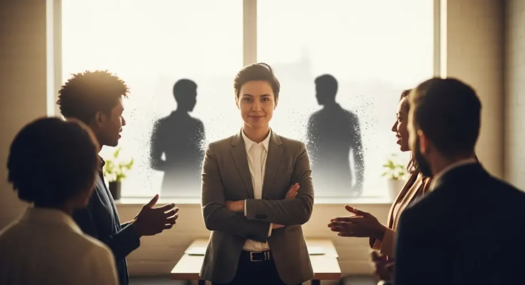 Confident individual standing comfortably in a social setting, symbolizing overcoming Social Imposter Syndrome and building authentic social confidence