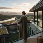 Eco-conscious travel options with luxury sustainable accommodation in a natural destination