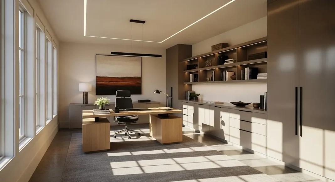 Luxury garage home office conversion