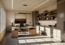 Luxury garage home office conversion
