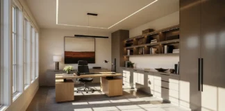 Luxury garage home office conversion