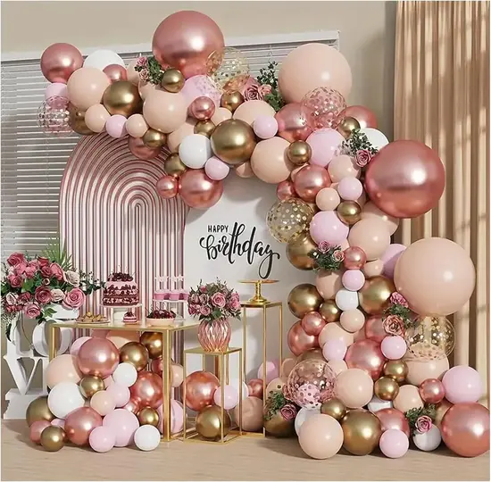 Rose Gold Balloon Garland Kit