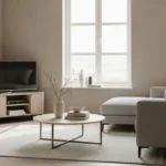 Small Corner TV Unit for Living Room Spaces Small corner tv unit placed in a modern living room corner with minimalist decor