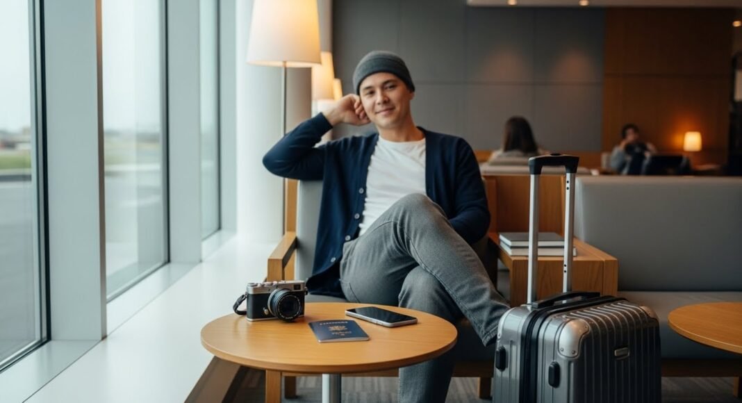 a relaxed traveler featuring stress-free travel