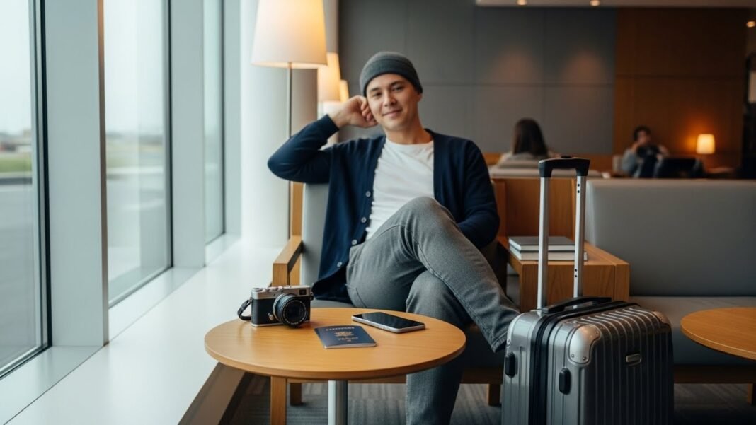 a relaxed traveler featuring stress-free travel