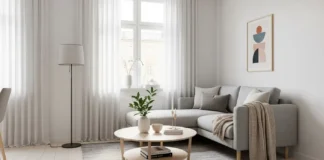 small corner couches for compact modern living room with minimalist décor