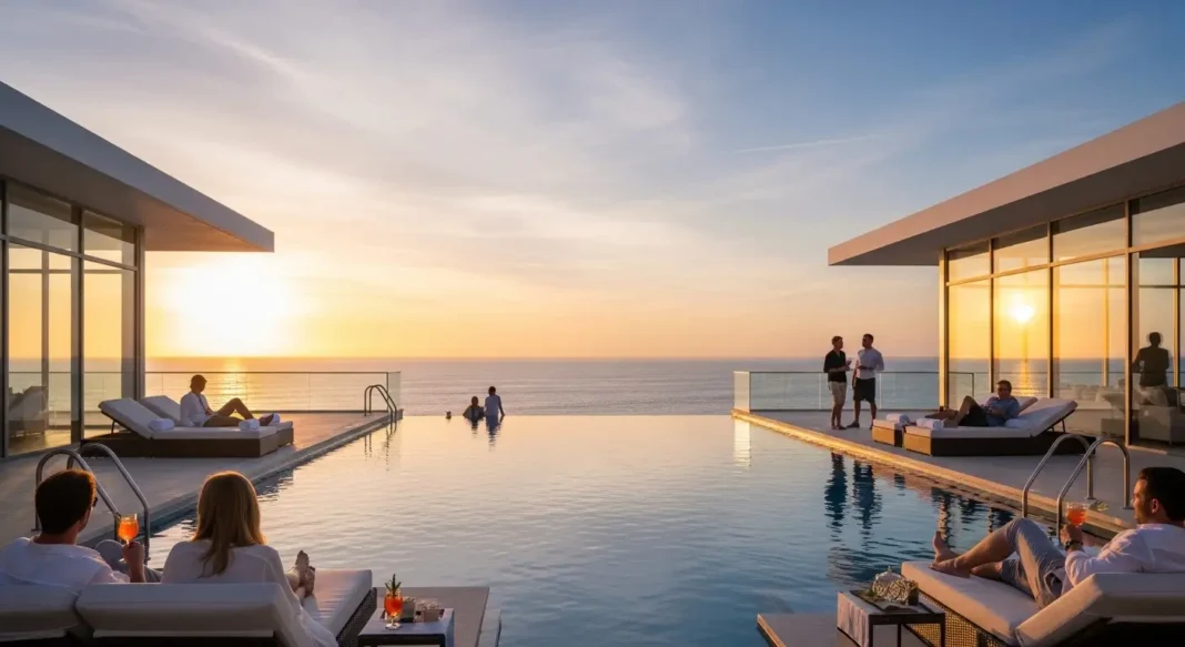 Luxury holiday packages showcasing a premium oceanfront resort experience