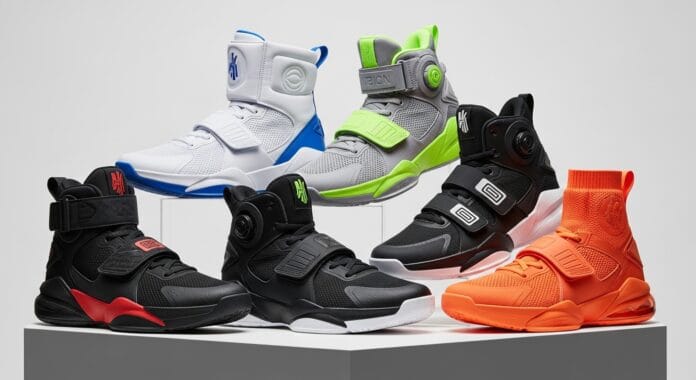 Best basketball shoes for ankle support on a basketball court showing high-top design and stability features