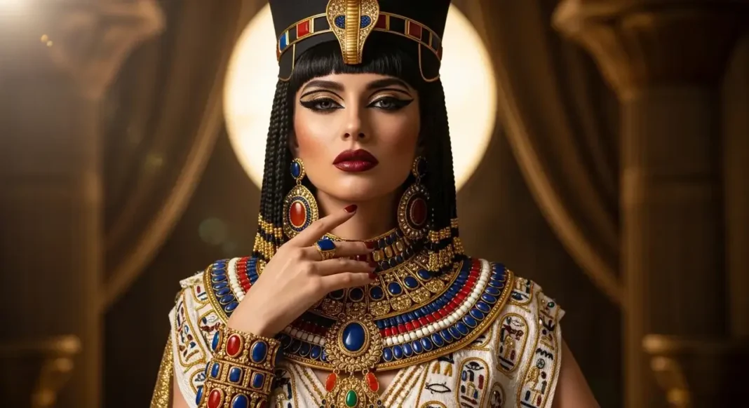 Cleopatra costume ideas featuring DIY, mid-range, and luxury Egyptian queen outfits with gold accessories and bold makeup