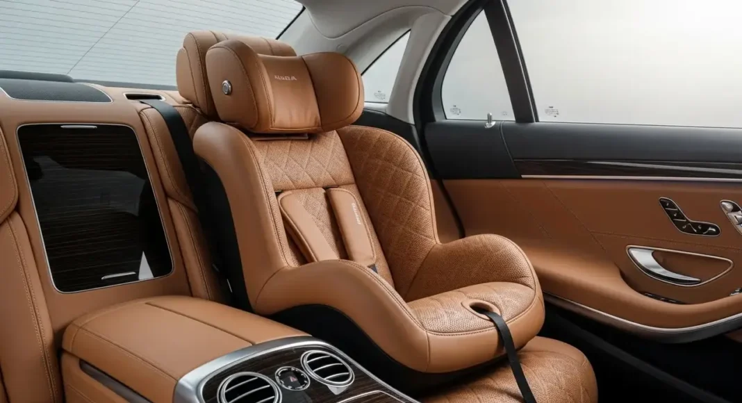 Lux car seat installed in a premium modern car interior showing comfort and safety design