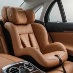 Lux car seat installed in a premium modern car interior showing comfort and safety design