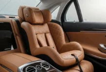 Lux car seat installed in a premium modern car interior showing comfort and safety design