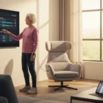 man using senior wellness technologies for longevity