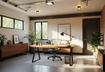Converting Garage Into Office: Complete Guide Converting garage into office with modern desk setup and stylish decor