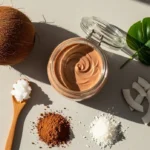 DIY Tanning Lotion Homemade Coconut Oil Guide DIY tanning lotion homemade coconut oil with natural ingredients in a glass jar for glowing skin