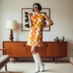 Sixties Fashion for Ladies: Timeless Style Guide Sixties fashion for ladies featuring shift dress and go-go boots in a retro modern setting