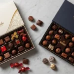 Venchi vs Neuhaus Comparison: Which Luxury Chocolate Wins? Venchi vs Neuhaus luxury chocolate comparison on marble surface