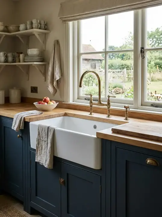 Apron-Front Sink for rustic farmhouse kitchen