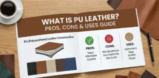 What Is PU Leather? Pros, Cons & Uses Guide Close-up view of PU leather texture on a modern office chair showing synthetic leather surface detail and grain pattern