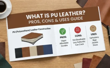 What Is PU Leather? Pros, Cons & Uses Guide Close-up view of PU leather texture on a modern office chair showing synthetic leather surface detail and grain pattern
