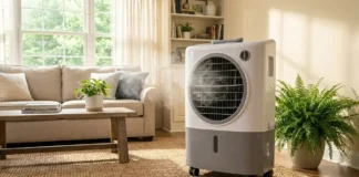 Hessaire swamp cooler portable evaporative cooler for home patio and indoor cooling
