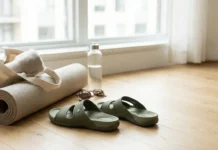 Kuailu sandals review showing cushioned recovery sandals with arch support for comfort and plantar fasciitis relief.