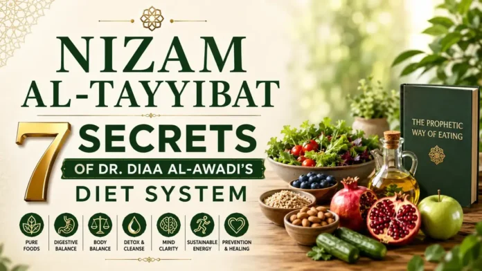 A collection of allowed foods on the Nizam Al-Tayyibat diet including rice and ghee