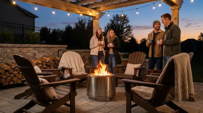 Solo Stove fire pit in a cozy backyard setup featuring solo stove tips