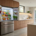 Bottom Mount Fridge: 7 Reasons to Upgrade in 2026 Stainless steel bottom mount fridge with French doors open in a modern kitchen