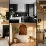 Interior Design Style: 7 Transformative Home Trends Luxury home interior showcasing multiple interior design styles including minimalist kitchen, Scandinavian nook, and Mediterranean warm decor.