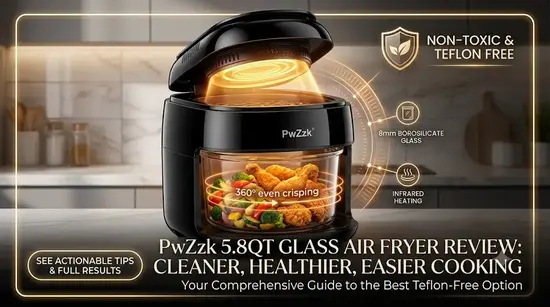 PwZzk 5.8QT Glass Air Fryer