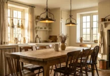 Modern rustic kitchen tables for farmhouse kitchen design