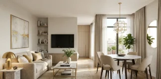 Small Space Luxury Living: 7 Ideas That Look Expensive Small Space Luxury Living featuring elegant furniture, smart storage, and high-end decor in a modern compact apartment.