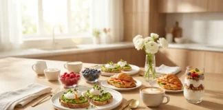 Easy But Fancy Breakfast Ideas for Elegant Mornings table featuring Easy But Fancy Breakfast